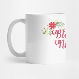 Blessed Nanma Floral Christian Grandma Gift Mug